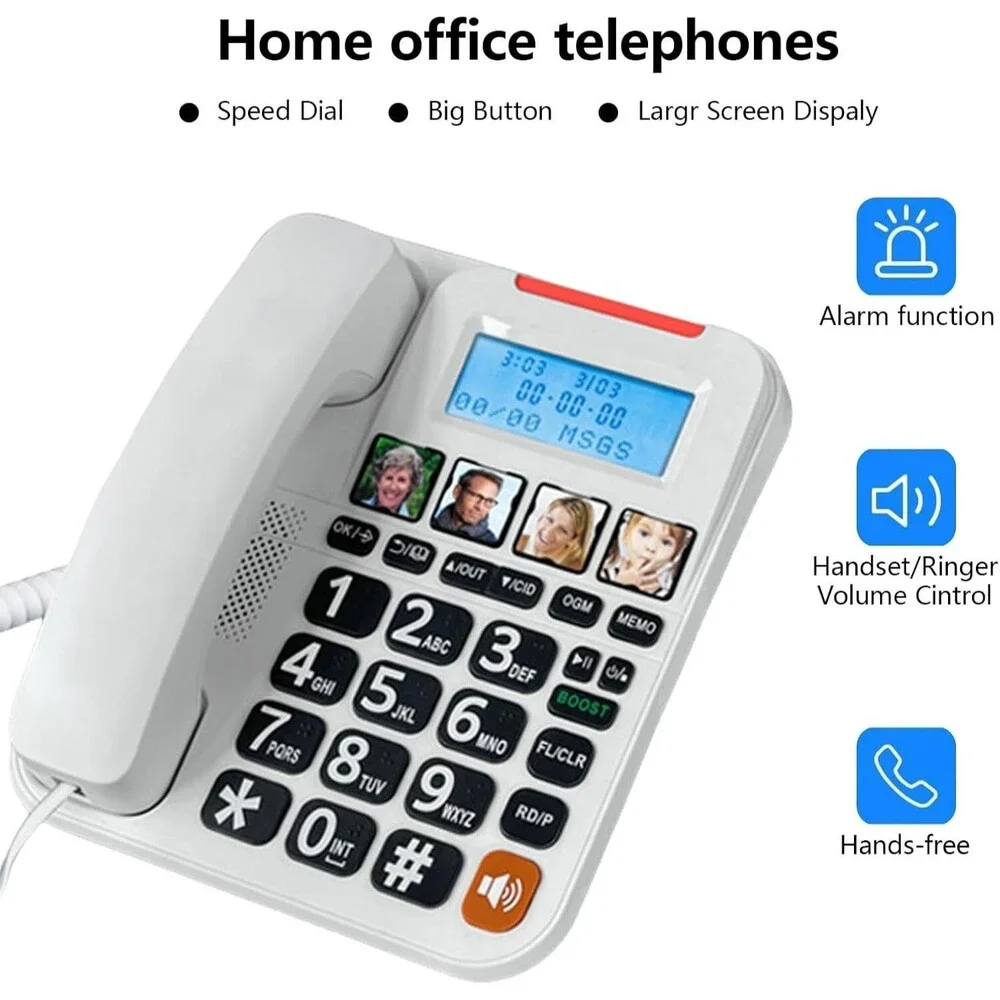 Corded Telephone with Speakerphone and Hearings Aid Compatibility GAPs